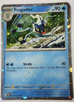 🌀 Pokemon Frogadier Fart Swirl 🌀 Cosmo Holo Bleed Error Rare 057/197 Promo 💫 - Image 1