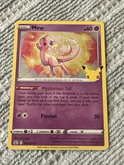 Pokemon TCG Mew 011/025 Celebrations Holo Rare - Image 1