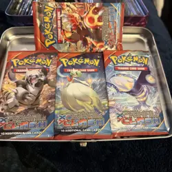 2015 POKEMON XY PRIMAL CLASH LOT OF 4 BOOSTER PACKS COMPLETE ART SET SEALED B - Image 1