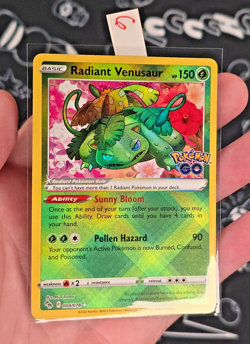 Radiant Venusaur 004/078 Pokemon GO TCG Set Holo - NM - Image 2