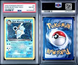 2000 Pokemon Team Rocket Dark Blastoise Holo 1st Edition #3 PSA 8 WOTC Vintage - Image 3