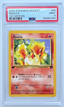 Pokemon -1st Edition Team Rocket Ponyta #64 - PSA 9 - MINT - Image 1
