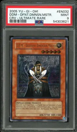 PSA 9 MINT 2005 Yu-Gi-Oh! DDM - Different Dimension Master - CRV Ultimate Rare - Image 1