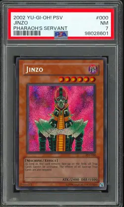 PSA 7 - 2002 YU-GI-OH! PSV-PHARAOH'S SERVANT 000 JINZO UNLIMITED - Image 1