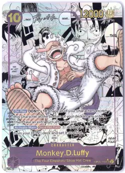 ULTRA RARE MANGA ALT ART LOW POP CUSTOM ONE PIECE!!!Monkey D. Luffy HOLOFOIL - Image 1