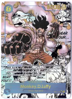 ULTRA RARE MANGA ALT ART LOW POP CUSTOM ONE PIECE!!! Monkey D. Luffy HOLOFOIL - Image 1