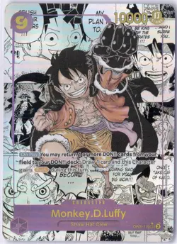 ULTRA RARE MANGA ALT ART LOW POP CUSTOM ONE PIECE!!! Monkey D. Luffy HOLOFOIL - Image 1