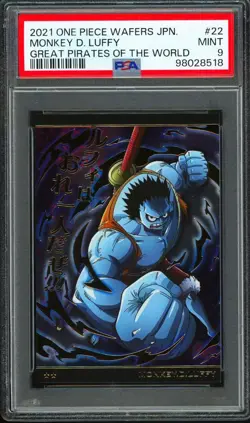 PSA 9 - 2021 ONE PIECE WAFERS JPN THE GREAT PIRATES 22 MONKEY D LUFFY - Image 1