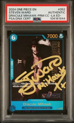 PSA AUTH 2024 ONE PIECE LIVE ACTION052 DRACULE MIHAWK STEVEN WARD SIGNED [C] - Image 1