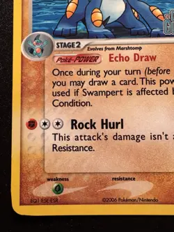 Swampert 27/100 EX Crystal Guardians Pokemon Card Reverse Holo Foil Rare MP - Image 5