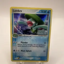 Pokemon - Lombre 37/100 - EX Crystal Guardians - STAMPED Reverse HOLO 2005 LP-MP - Image 1