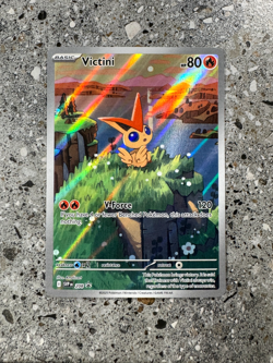 Pokemon TCG Cards Victini SVP208 Promo Illustration Rare NM-M (Standard Size) - Image 1