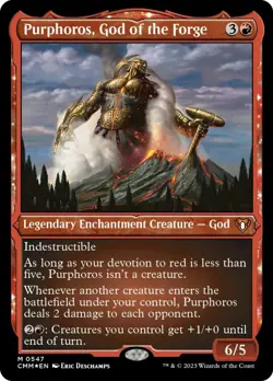 Purphoros, God of the Forge (Foil Etched) [Commander Masters] Foil Near Mint - Image 1