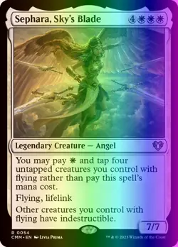 MTG Magic the Gathering Sephara, Sky's Blade (54/1455) Commander Masters LP FOIL - Image 1
