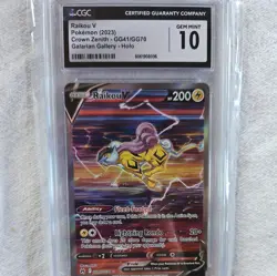Pokemon Raikou V 2023 Crown Zenith-GG41/GG70 Galarian Gallery-Holo Gem Mint 10 - Image 1