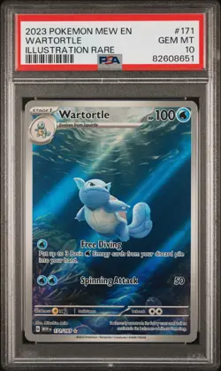 2023 POKEMON MEW EN-151 ILLUSTRATION RARE #171 WARTORTLE PSA 10 - Image 1