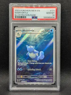 Wartortle #171 PSA 10 GEM MINT Pokemon 151 MEW EN Illustration Rare - Image 1