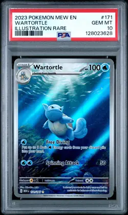 WARTORTLE PSA 10 2023 POKEMON SV 151 MEW EN #171/165 ILLUSTRATION RARE GEM MINT - Image 1