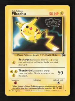 Pikachu (Movie Promo) Promo WoTC Promo 04/53 LP Pokemon TCG - Image 1