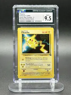 Pikachu (Movie Promo) 04/53 WOTC Promo Pokemon Black Star Promo CGC 9.5 MINT+ - Image 2