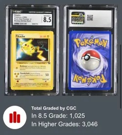 Pikachu (Movie Promo) 04/53 Wotc Black Star Promo Regular 1999 CGC 8.5 NM/MINT+ - Image 1