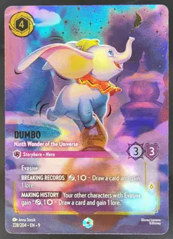 Disney Lorcana: Fabled Dumbo Ninth Wonder Of The Universe Enchanted 228/204 CG4 - Image 1