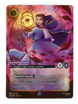 2025 Disney Lorcana EN 9 Fabled 226/204 Belle Accomplished Mystic Enchanted - Image 1