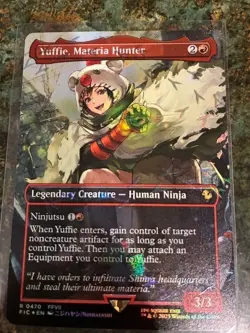 Yuffie, Materia Hunter (Borderless) (Chocobo Track Foil) Commander: Final... - Image 2