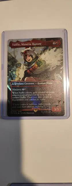 Yuffie, Materia Hunter (Borderless) (Chocobo Track Foil) Commander: Final... - Image 1