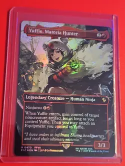 Yuffie, Materia Hunter (Borderless) (Chocobo Track Foil) Commander: Final... - Image 1