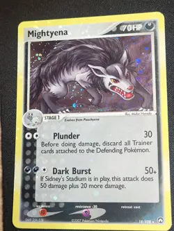 Mightyena Pokemon Tcg - Ex Power Keepers - Holo Rare 18/108 LP - Image 1