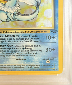 1999 Pokemon Jungle Vaporeon Holo 1st Edition PSA 8 - Image 4