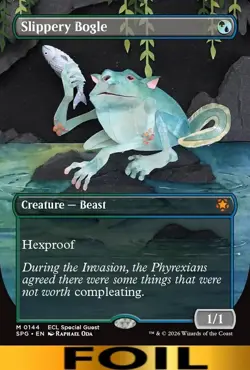 Slippery Bogle ** FOIL BORDERLESS ** Special Guest: Lorwyn Eclipsed - NM MTG - Image 1