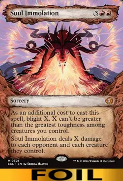 Soul Immolation ** FOIL SHOWCASE ** #321 - Lorwyn Ecliped - NM MTG - Image 1