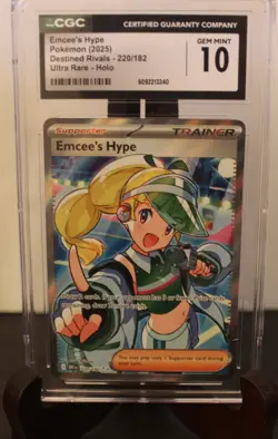2025 Pokemon Emcee's Hype Destined Rivals Ultra Rare #220 CGC 10 Gem Mint - Image 1
