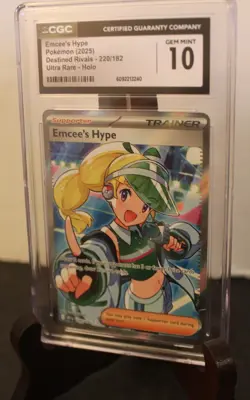 2025 Pokemon Emcee's Hype Destined Rivals Ultra Rare #220 CGC 10 Gem Mint - Image 3