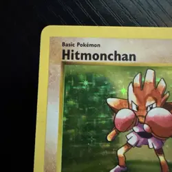 Pokemon TCG Hitmonchan Unlimited Rare Holo Shadowless Base Set 7/102 - Image 4