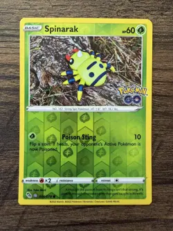 Spinarak Peelable Ditto 006/078 Reverse Holographic Rare Pokemon Go Card TCG NM - Image 1