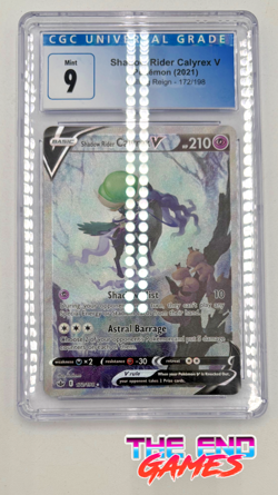 Pokemon TCG Chilling Reign #172/198 Shadow Rider Calyrex V (Alternate Art) CGC 9 - Image 1