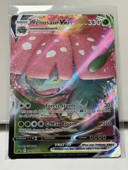 Pokemon TCG Venusaur VMAX Holo Sword & Shield Black Star Promo Card SWSH102 NM - Image 1