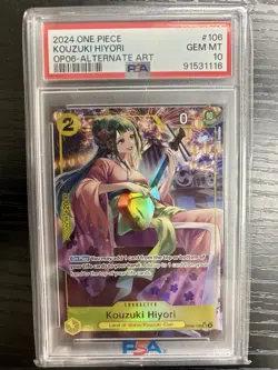 PSA 10 Kouzuki Hiyori OP06-106 SR Alternate Art Wings of The Captain English - Image 1