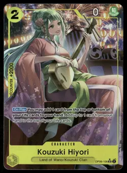 Kouzuki Hiyori (Alternate Art) SR Wings of the Captain OP06-106 NM - Image 1