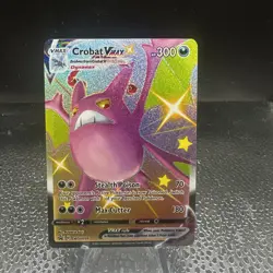Pokemon TCG - JUMBO Shiny Crobat VMAX Oversized Card SWSH099 Black Star Promo NM - Image 1
