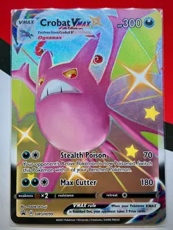 JUMBO Shiny Crobat VMAX Oversized Card SWSH099 Black Star Promo Pokemon NM - Image 3