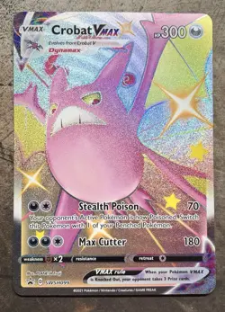 Pokemon TCG - JUMBO Shiny Crobat VMAX Oversized Card SWSH099 Black Star Promo NM - Image 1