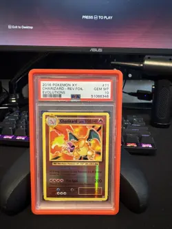 2016 POKEMON XY EVOLUTIONS #11 CHARIZARD-REV.FOIL EVOLUTIONS PSA 10 - Image 1
