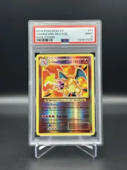 2016 POKEMON XY CHARIZARD-REV.FOIL EVOLUTIONS PSA 9 Mint - Image 1