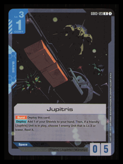 Jupitris Gundam Card Game . Steel Requiem Rare GD03-123 NM TCG - Image 1