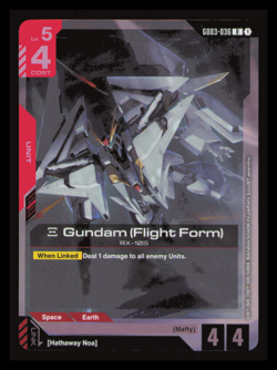 Gundam (Flight Form) Gundam Card Game . Steel Requiem Rare . GD03-036 NM - Image 1