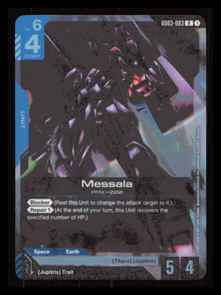 GUNDAM CARD GAME GD03-003 MESSALA (R) FOIL CARD - STEEL REQUIEM NM - Image 1